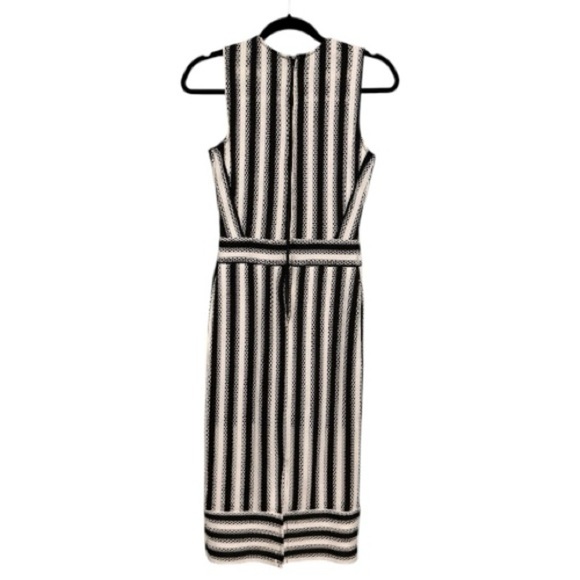 Topshop Airtex Mesh Stripe Midi Dress size 4 - Picture 6 of 6